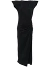 Isabel Marant Cotton Nadela Dress Cap Sleeves Midi Length In Black
