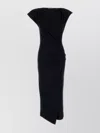 Isabel Marant Nadela Draped Midi Dress With Ruched Detail