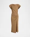 Isabel Marant Marant Nadela Long Dress In Brown