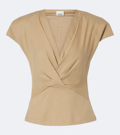 Isabel Marant Nadrine Cotton-jersey T-shirt In Neutral