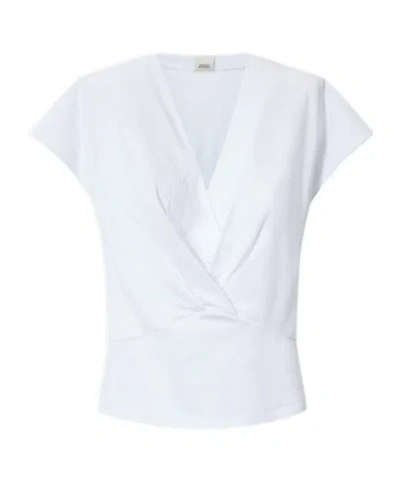 Isabel Marant Nadrine Cotton Jersey Top In White