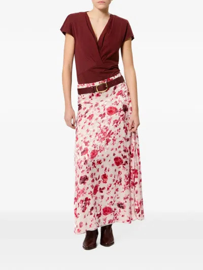 Isabel Marant Nadrine Tee Shirt In Burgundy