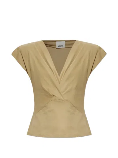 Isabel Marant Nadrine V-neck T-shirt In Green