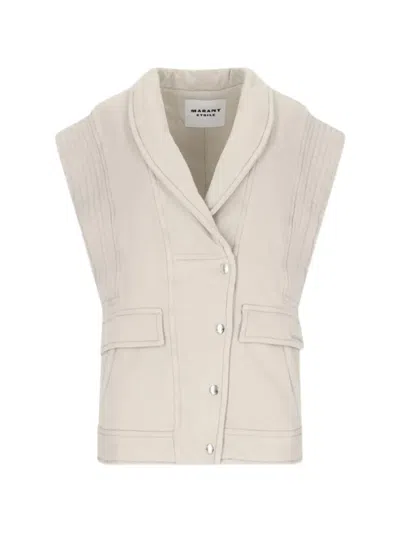 Isabel Marant Naelle Quilted Gilet In Neutral