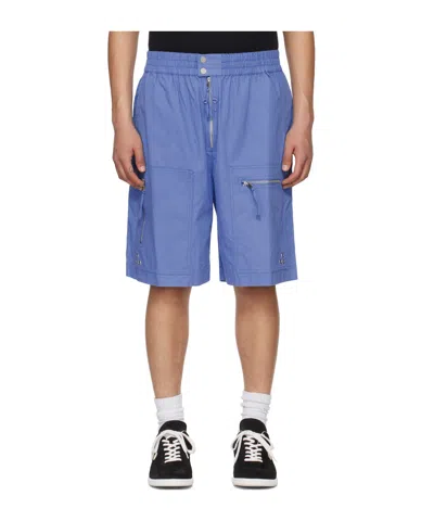 Isabel Marant Nahlan Cotton Cargo Shorts In Blue