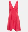 Isabel Marant Nalatiaga Silk Minidress In Pink