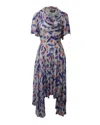 Isabel Marant Namala Cutout Printed Dress In White Silk In White