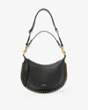 Isabel Marant Oskan Moon Studded Shoulder Bags In Black