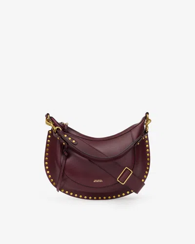 Isabel Marant Naoko Hobo Leather Shoulder Bag In Burgundy