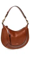 Isabel Marant Womens Cogc Oskan Moon Leather Shoulder Bag In Cognac