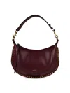 Isabel Marant Naoko Burgundy Leather Crossbody Bag In Burgundy