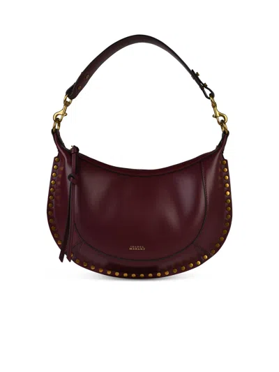 Isabel Marant Naoko Burgundy Leather Crossbody Bag In Multicolor