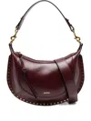 Isabel Marant Naoko Crescent-shaped Studded Shoulder Bag In Red