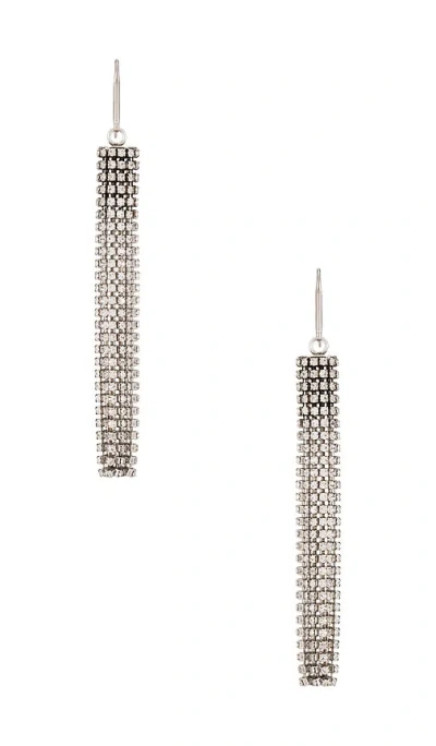 Isabel Marant Naoko Earrings In Transparent & Silver