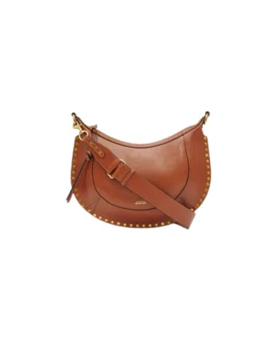 Isabel Marant Naoko Leather Bag With Studs In Brown