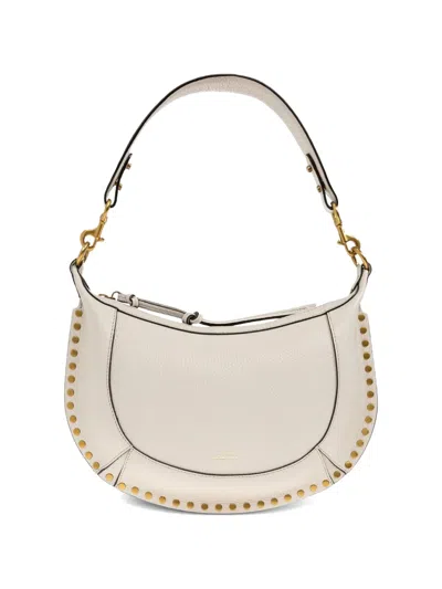 Isabel Marant Naoko Studded Leather Shoulder Bag In White