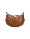 Isabel Marant Womens Cogc Oskan Moon Leather Shoulder Bag In Brown