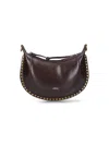 Isabel Marant Moon Shoulder Bag Studded Detailing In Brown