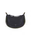 Isabel Marant Oskan Moon Studded Shoulder Bags In Black