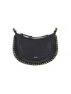 Isabel Marant Oskan Moon Studded Shoulder Bags In Black