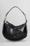 Isabel Marant Oskan Moon Leather Shoulder Bag In Black