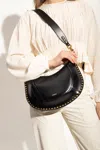 Isabel Marant Oskan Moon Leather Shoulder Bag In Black
