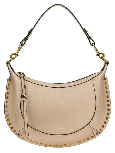 Isabel Marant Naoko Leather Shoulder Bag In Beige