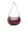 Isabel Marant Oskan Moon Small Leather Shoulder Bag In Red