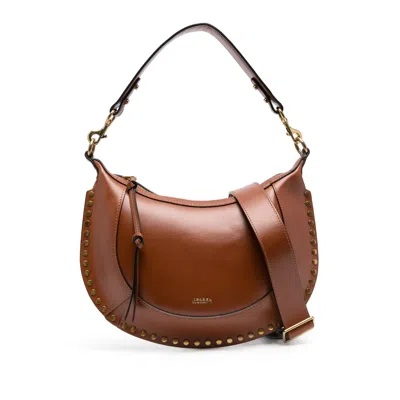 Isabel Marant Naoko Studded Leather Shoulder Bag In Brown