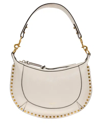 Isabel Marant Naoko Studded Leather Shoulder Bag In White