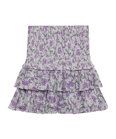 Isabel Marant Naomi Printed Miniskirt In Gray
