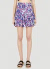 Isabel Marant Naomi Ruffle Mini Skirt In Purple