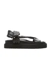 Isabel Marant Naori Grained-leather Sandals In Black