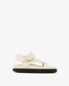 Isabel Marant Naori Leather Sandals In White