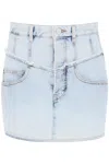 Isabel Marant Ripped-detail Denim Fitted Skirt