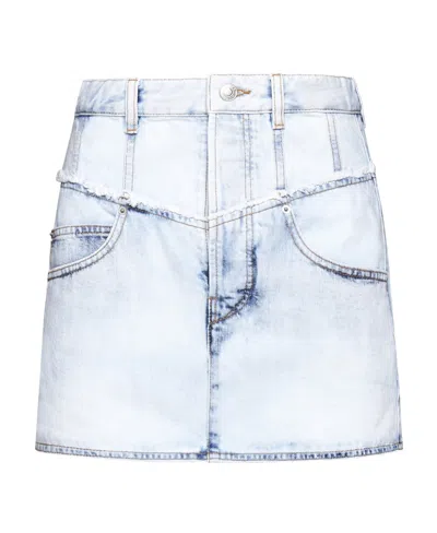 ISABEL MARANT ISABEL MARANT NARJIS HIGH WAIST DENIM MINI SKIRT