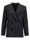 Isabel Marant Natalia Double-breasted Wool-flannel Blazer In Gray