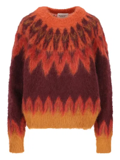 Isabel Marant Natania Flame-pattern Sweater In Multi