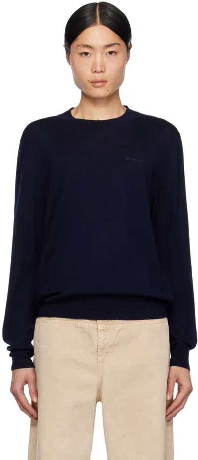 Isabel Marant Navy Basile Sweater In 30mi Midnight