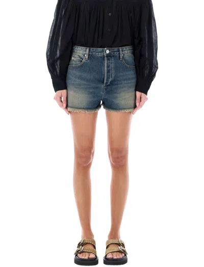 ISABEL MARANT BLUE DENIM ORGANIC SHORT