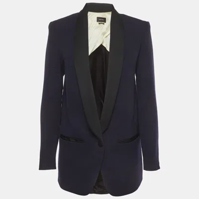 Pre-owned Isabel Marant Navy Blue Wool Blend Long Sleeve Tailored Jacket S