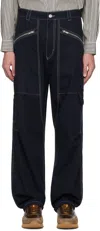 Isabel Marant Navy Farker Trousers In 30mi Midnight