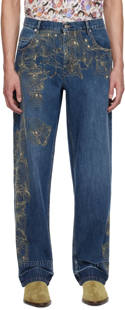 Isabel Marant Navy Juro Jeans In 30bu