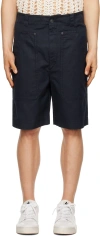 Isabel Marant Navy Kilano Shorts In 02fk Faded Black