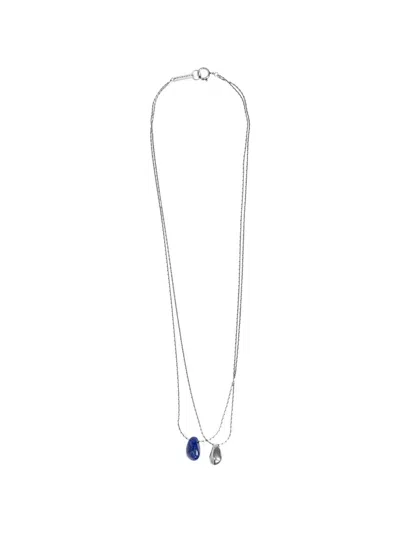 Isabel Marant Navy Silver Brass Necklace