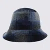 ISABEL MARANT NAVY WOOL BLEND HALEY BUCKET HAT