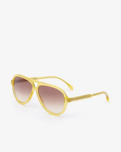 Isabel Marant Naya Sunglasses In Opal Honey-brown