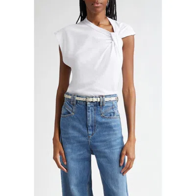 ISABEL MARANT ISABEL MARANT NAYDA ASYMMETRIC COTTON SLUB TOP