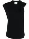 Isabel Marant Nayda Asymmetric T-shirt In Black