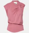 Isabel Marant Nayda Twisted Cap-sleeve T-shirt In Pink